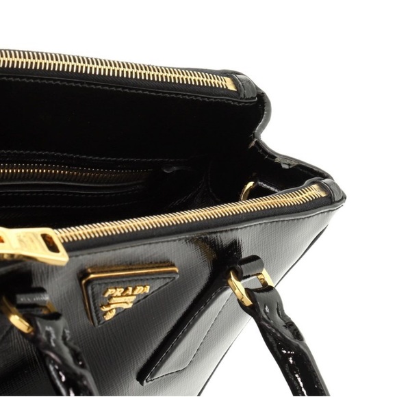 PRADA Double Zip Lux Tote Vernice Saffiano Mini - Picture 4 of 4
